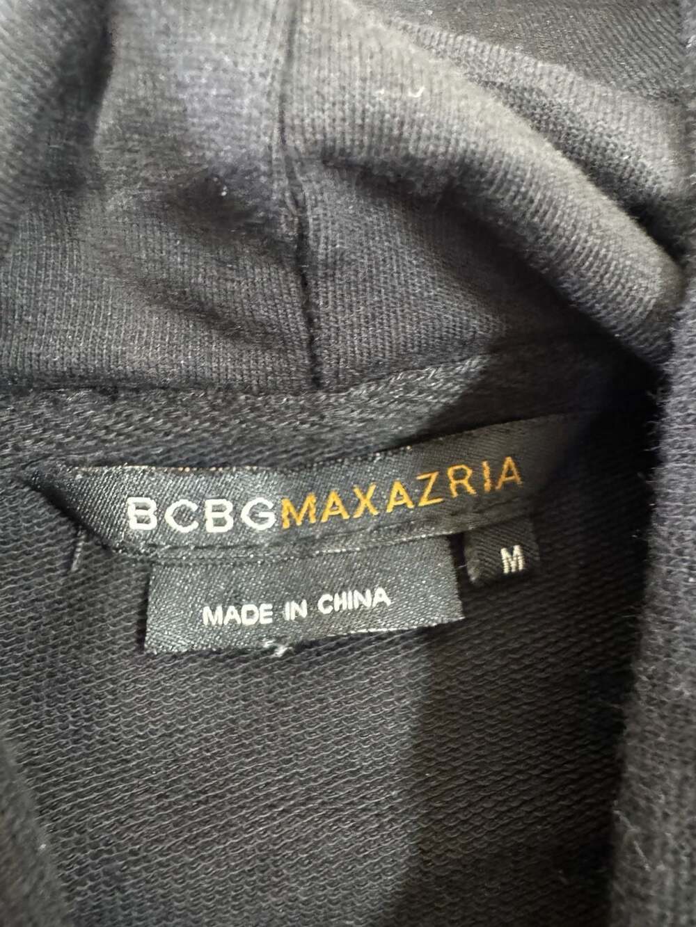 BCBG Max Azria Black and Gold Studded Zip-Up Hoodie Medium - Picture 10 of 10